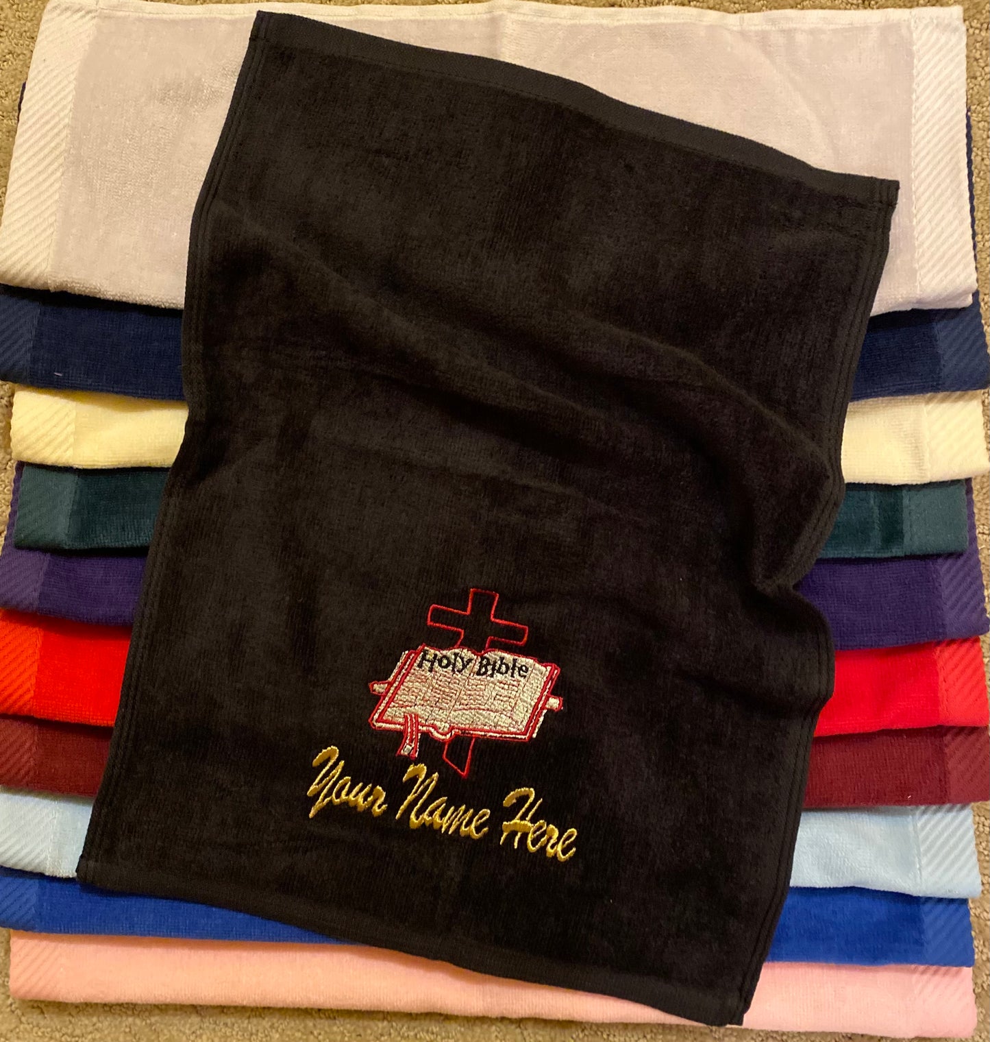 Hand Towel 12" x 18" with Embroidery & Monogram